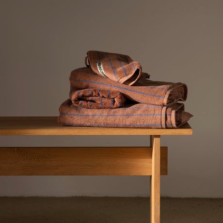 BONGUSTA Badelaken „Naram Camel & Ultramarine“ | 100 × 150 cm | Bongusta