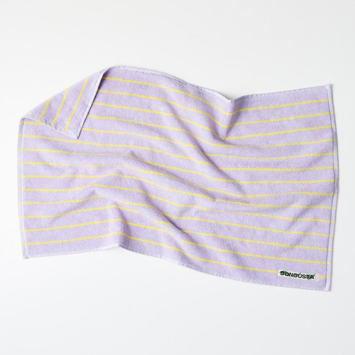 BONGUSTA Handtuch “Naram Lilac & Neon Yellow” 50x80 cm | BONGUSTA