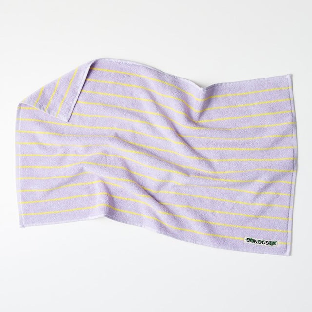 BONGUSTA Handtuch “Naram Lilac & Neon Yellow” 50x80 cm | BONGUSTA