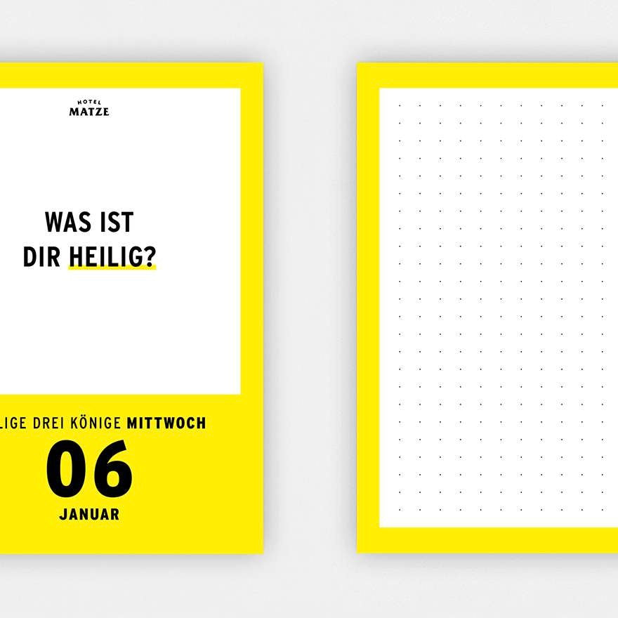 Verlag Hermann Schmidt Abreißkalender “Was ich mich frage” 2027 | Verlag Hermann Schmidt