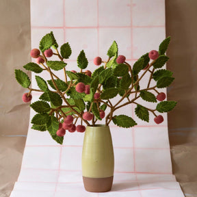 Gry & Sif Filz-Zweig “Dark Red Apples” | Weihnachtsdeko | Gry & Sif