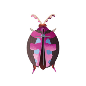 studio ROOF Wanddeko “Lumen Pink Beetle” | 3D Käfer Design | Studio Roof