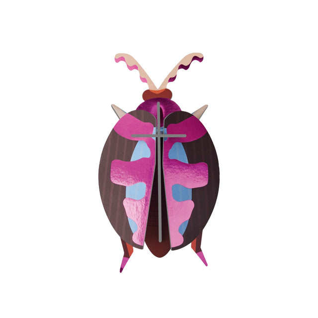 studio ROOF Wanddeko “Lumen Pink Beetle” | 3D Käfer Design | Studio Roof