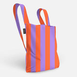 notabag Rucksack „Red/Purple Stripes“ | Kontrastreiche Streifen | Notabag