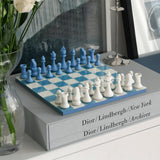 PRINTWORKS Spiel “Classic Chess” Dusty Blue | Schachspiel | PRINTWORKS