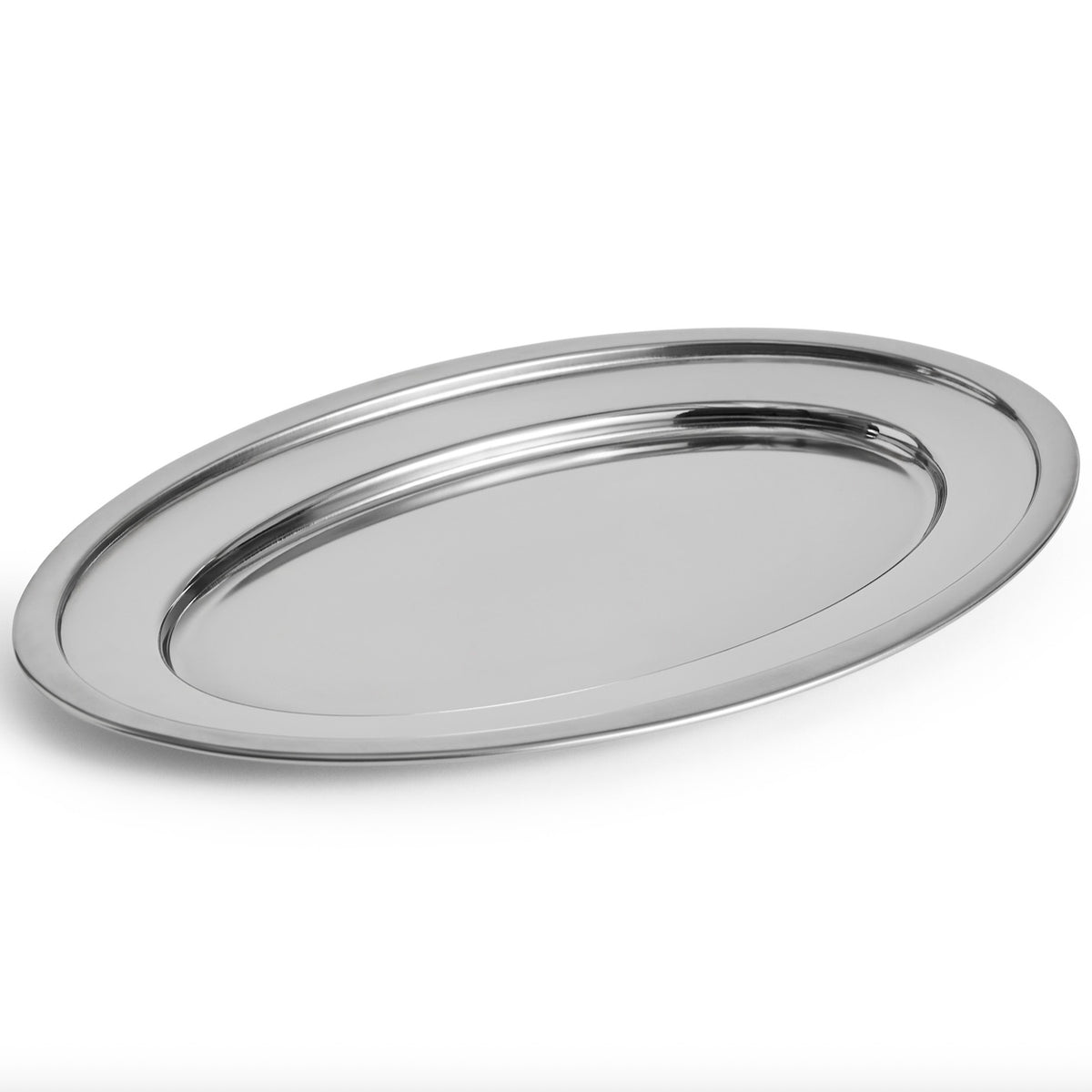 HAY Tablett „Essential Steel Oval Dish Large“ | Minimalistisch | HAY