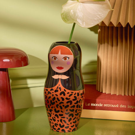 Fluid Market Vase „Doll Leopard“ | Figurative Vase im Leopardenlook | Fluid Market