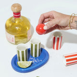 Here's How Tequila Shot Gläser Cobalt & Olive „The Lily Mae" | 2er-Set | Here’s How