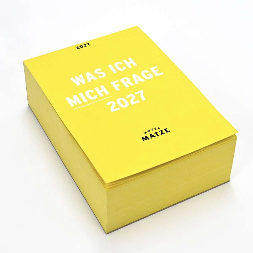 Verlag Hermann Schmidt Abreißkalender “Was ich mich frage” 2027 | Verlag Hermann Schmidt