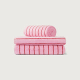 BONGUSTA Badelaken BONGUSTA “Naram Baby Pink & Sky Patrol” | 100x150 cm | Sanfte Farbkombination