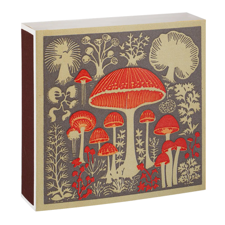 Archivist Lange Streichhölzer „Mushroom Matches“ | in Square Matchbox | Archivist