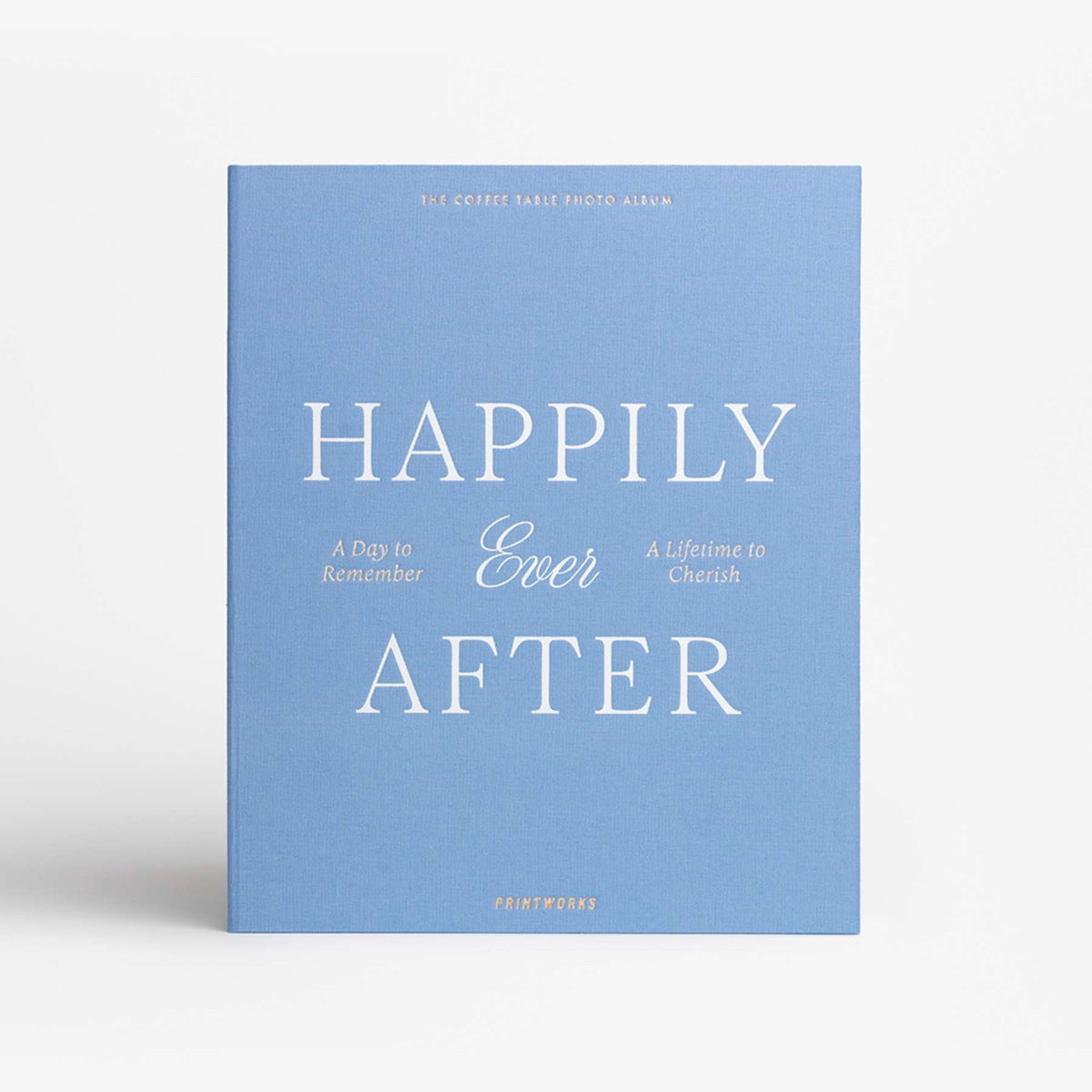 PRINTWORKS Fotoalbum “Happily Ever After” Blue | Hochzeitsalbum | PRINTWORKS