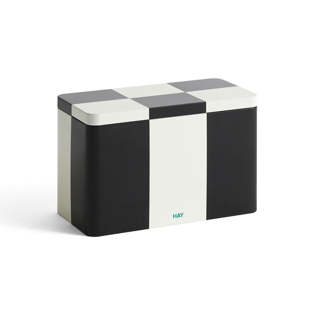 HAY Dose „Tin Container Medium“ | Black & Off-White | HAY