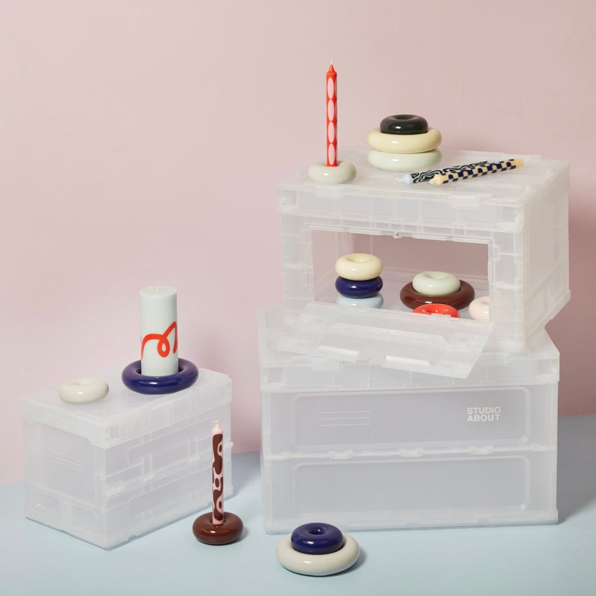 Studio About Aufbewahrungsbox “Small” Transparent | Stapelbare Box | Studio About