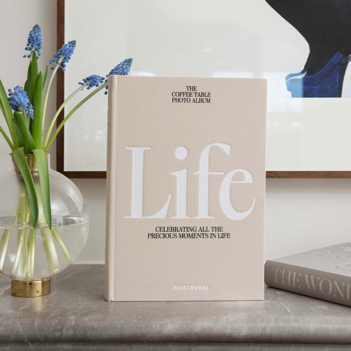 PRINTWORKS Fotobuch "Life" (Beige) | PRINTWORKS | Album mit Stoffeinband