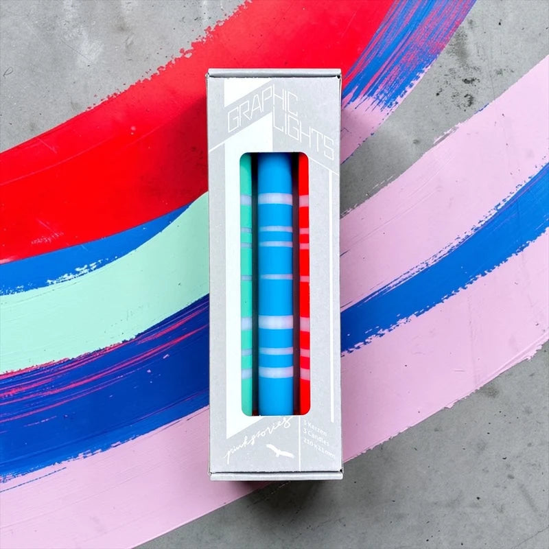 pinkstories Stabkerzen “Graphic Lights Lines 202” 3er-Set | pinkstories