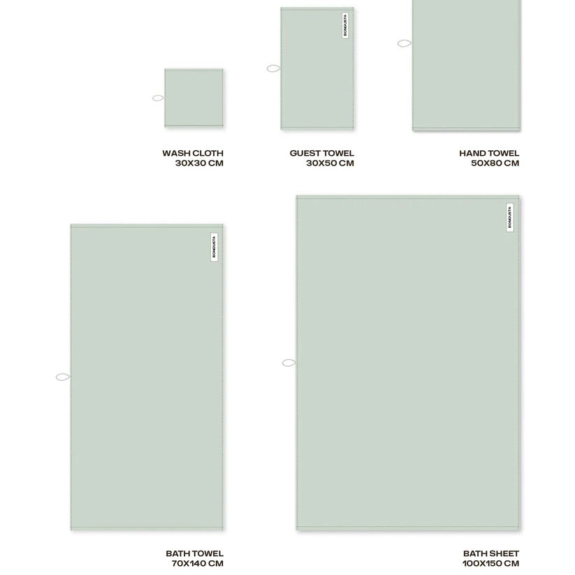 BONGUSTA Badelaken „Naram Silver Sage 100×150 cm“ | Modern & weich | BONGUSTA