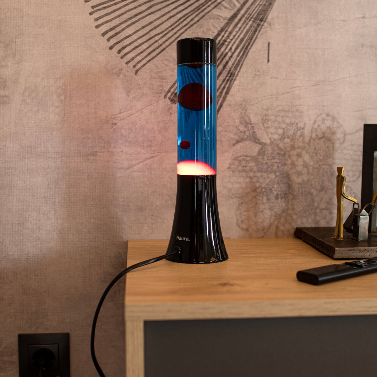 Fisura Lava Lampe "Mini Red & Blue" | Nostalgisches Retro-Feeling | Fisura