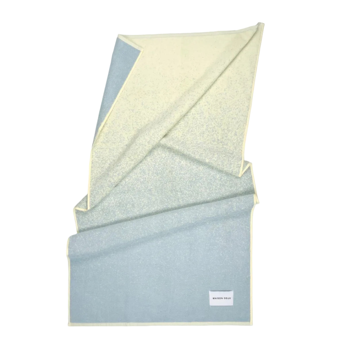 Maison Deux Badetuch “Gradient Blau Buttergelb” 70x140 cm | Maison Deux