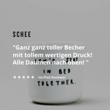 YAHYA Studio Becher „Let's Stay in Bed Together“ | Gemütlicher Spruch | YAHYA Studio