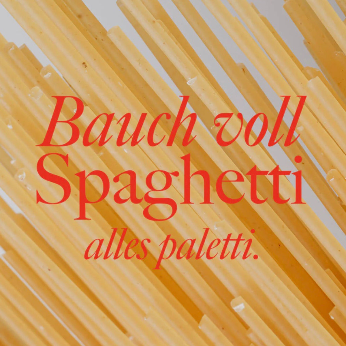 Viel Spass Studio Stofftasche "Bauch voll Spaghetti, alles paletti" | studio ciao