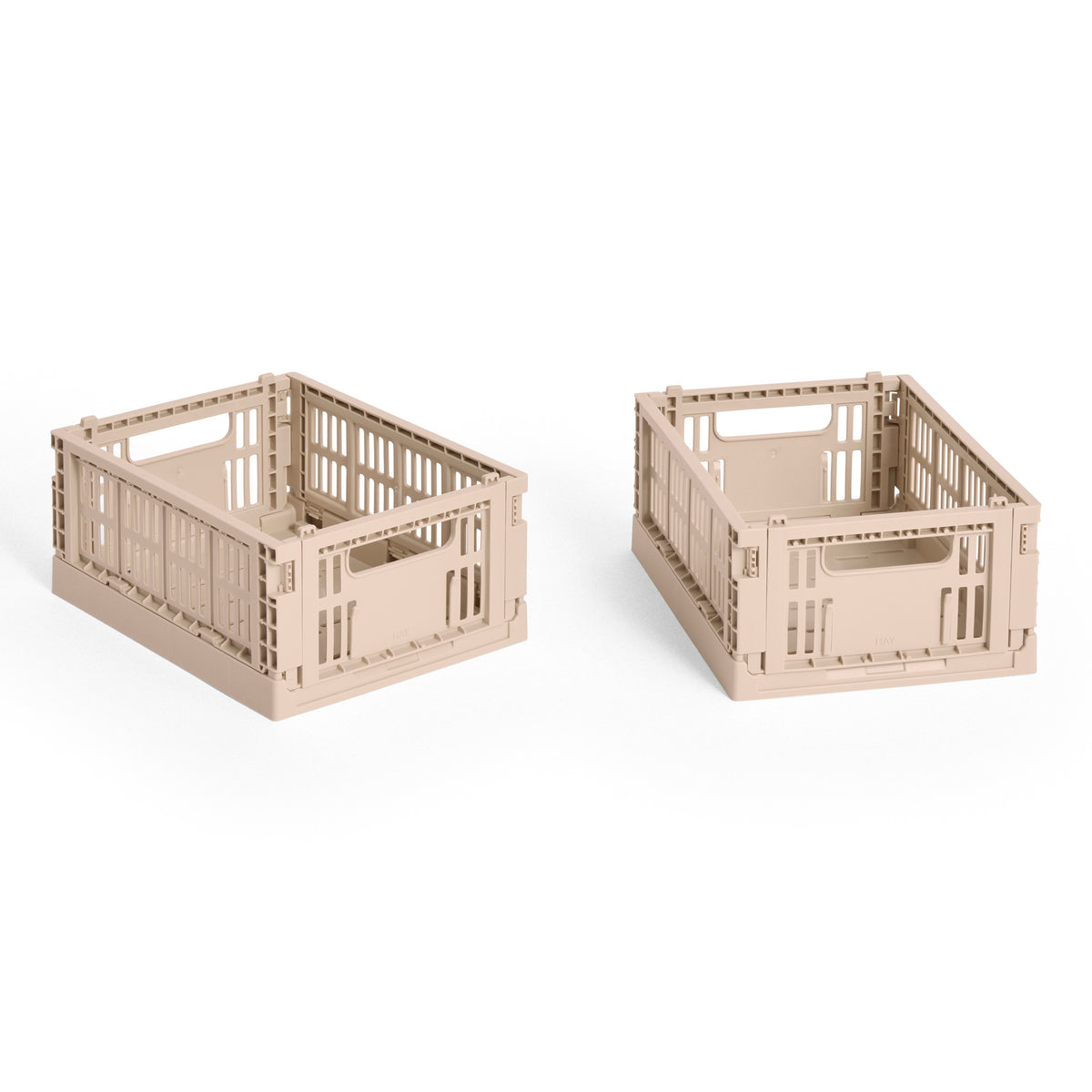 HAY Faltbox „Colour Crate Mini Powder“ | 2er-Set in Zartrosa | HAY