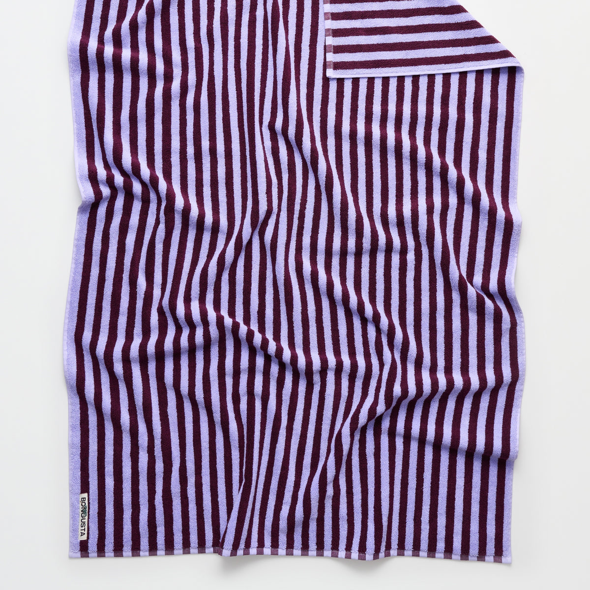 BONGUSTA Badelaken „Naram Wine & Lavender Blue“ | 100 × 150 cm | Bongusta