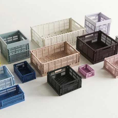 HAY Faltbox „Colour Crate Mini Oblong Powder“ | Sanft & stapelbar | HAY