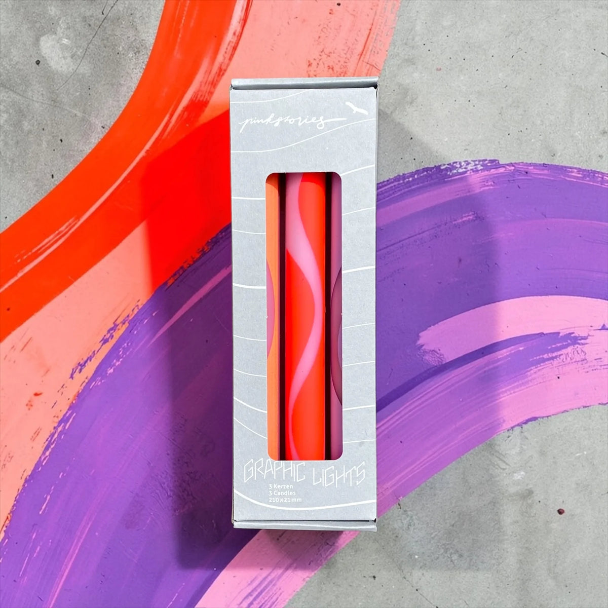 pinkstories Stabkerzen “Graphic Lights Sinus 102” 3er-Set | pinkstories