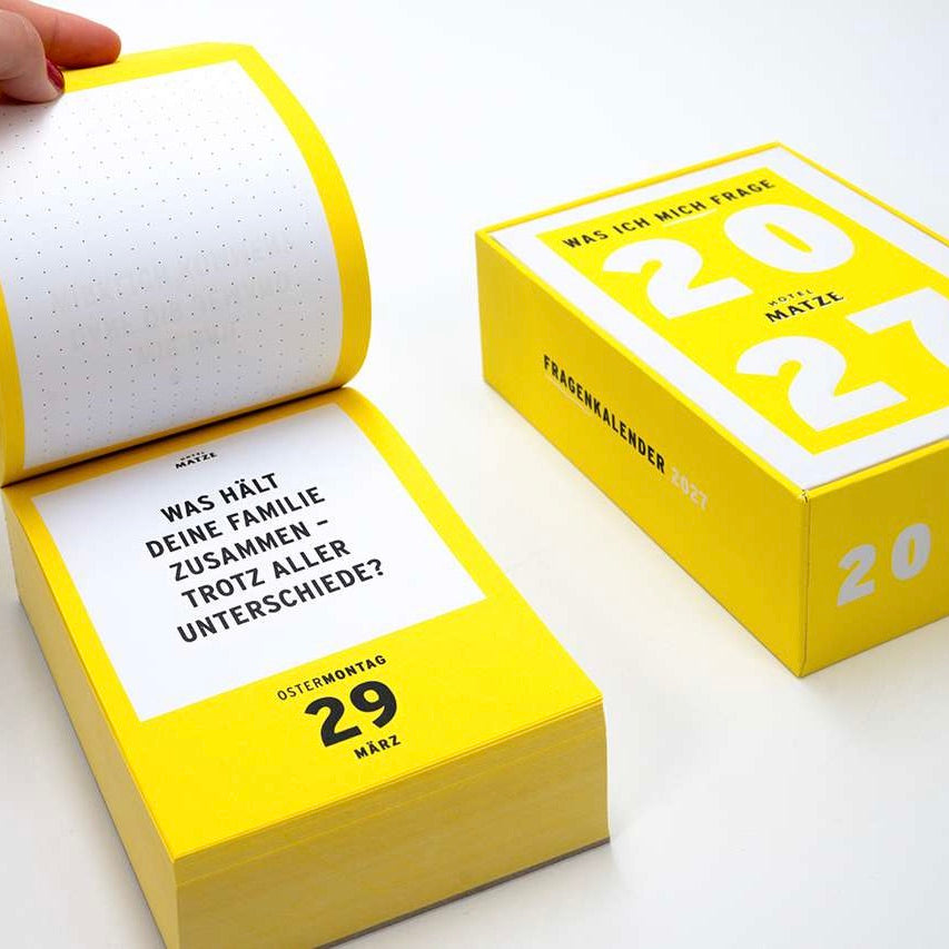 Verlag Hermann Schmidt Abreißkalender “Was ich mich frage” 2027 | Verlag Hermann Schmidt