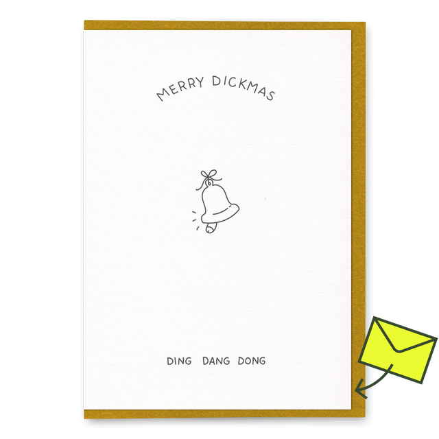 Dicks Don’t Lie Grußkarte “Ding Dang Dong” | Schrill & festlich zu Weihnachten | Dicks Don’t Lie