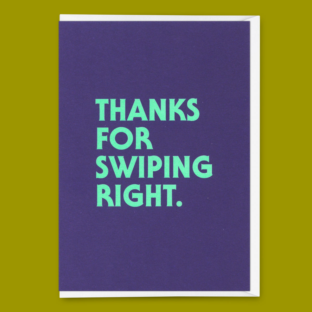 Deli Cards Grußkarte "Swiping right" | Lustige Klappkarte mit Spruch für Verliebte