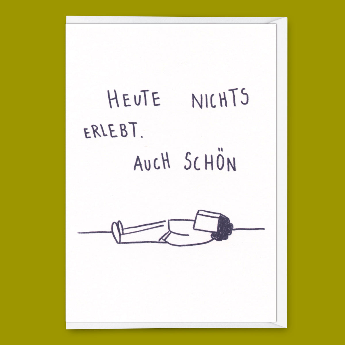 Deli Cards Grußkarte "Heute nichts erlebt" | Lustige Klappkarte mit Spruch
