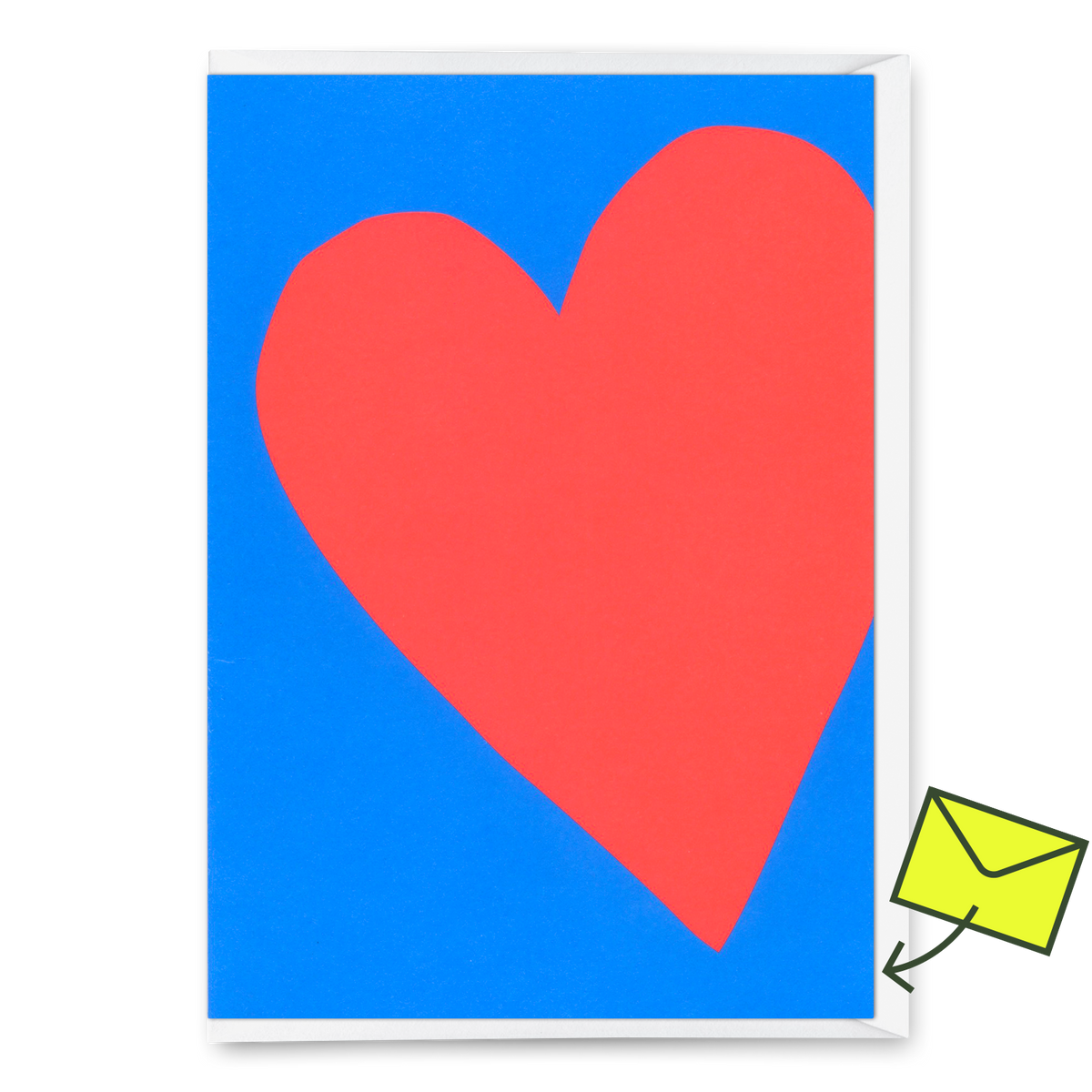 Deli Cards Grußkarte "Neon Heart 3" | Schöne Klappkarte für Verliebte