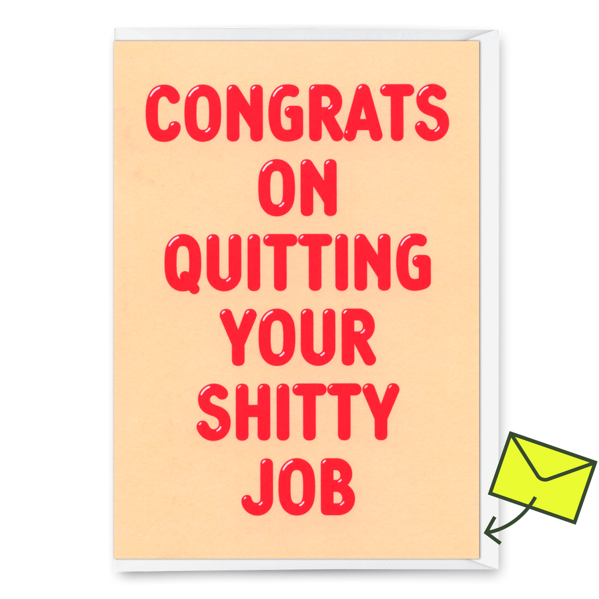 Deli Cards Grußkarte "Congrats on quitting" | Lustige Klappkarte mit Spruch