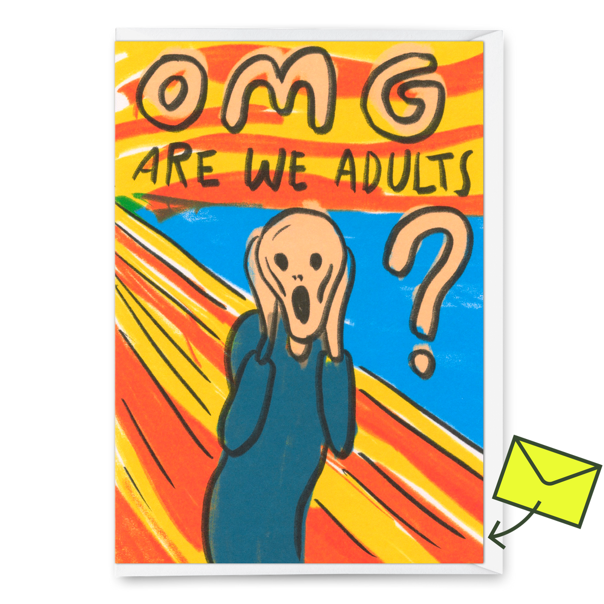 Deli Cards Grußkarte "OMG – are we adults" | Lustige Klappkarte zum Geburtstag