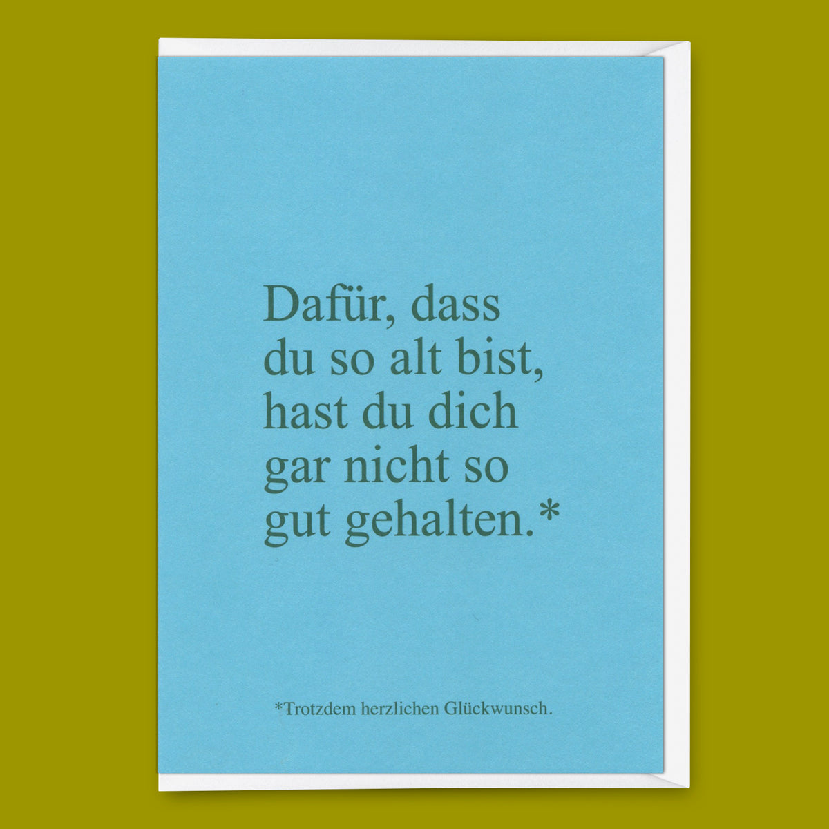Deli Cards Grußkarte "Garnicht so gut gehalten" | Lustige Klappkarte zum Geburtstag