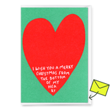 Deli Cards Grußkarte "Bottom of my heart" | Schöne Klappkarte zu Weihnachten