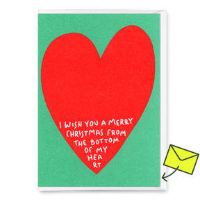 Deli Cards Grußkarte "Bottom of my heart" | Schöne Klappkarte zu Weihnachten