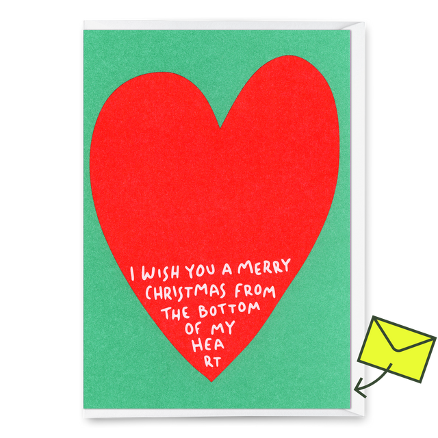 Deli Cards Grußkarte "Bottom of my heart" | Schöne Klappkarte zu Weihnachten