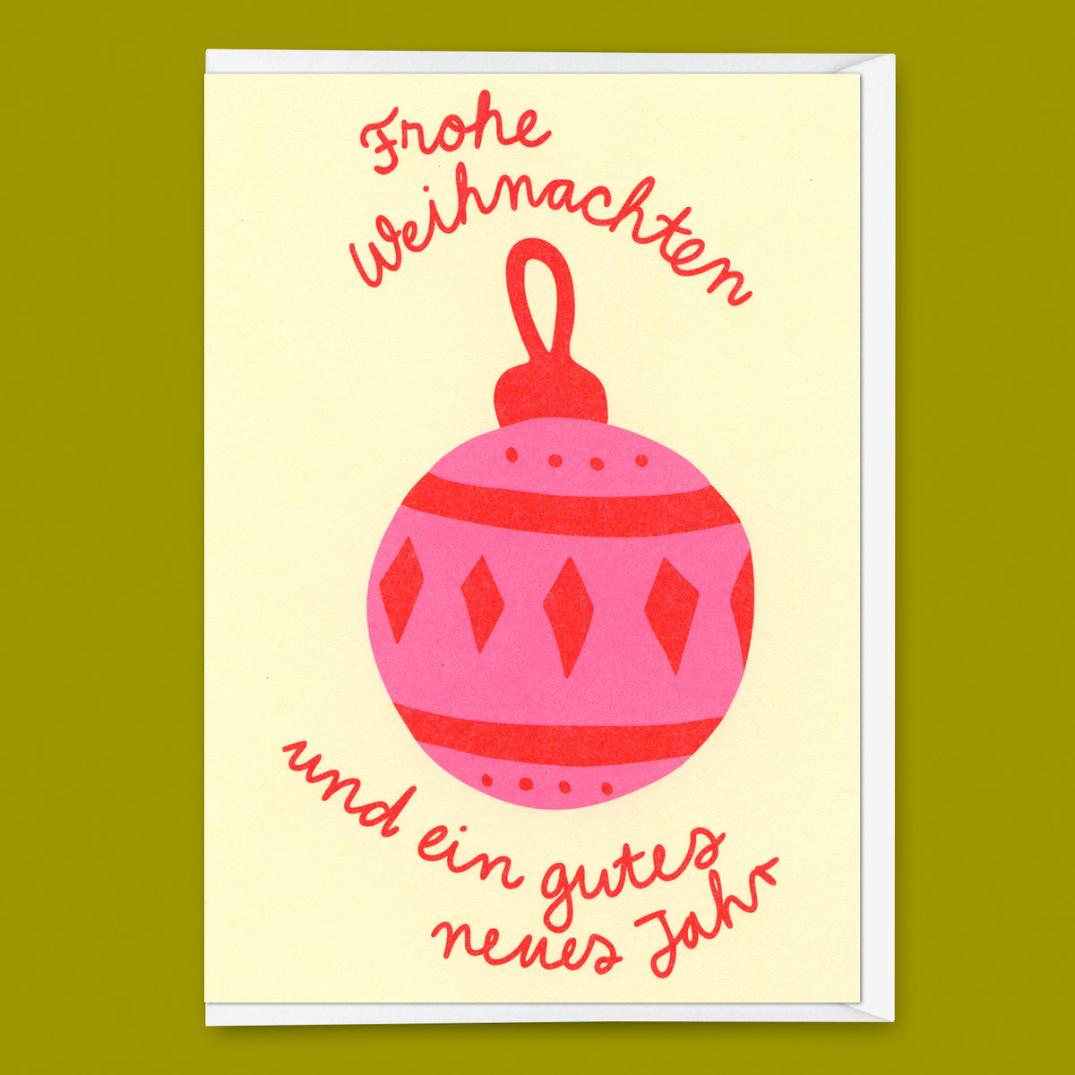 Deli Cards Grußkarte "Frohe Weihnachten Kugel" | Schöne Klappkarte zu Weihnachten