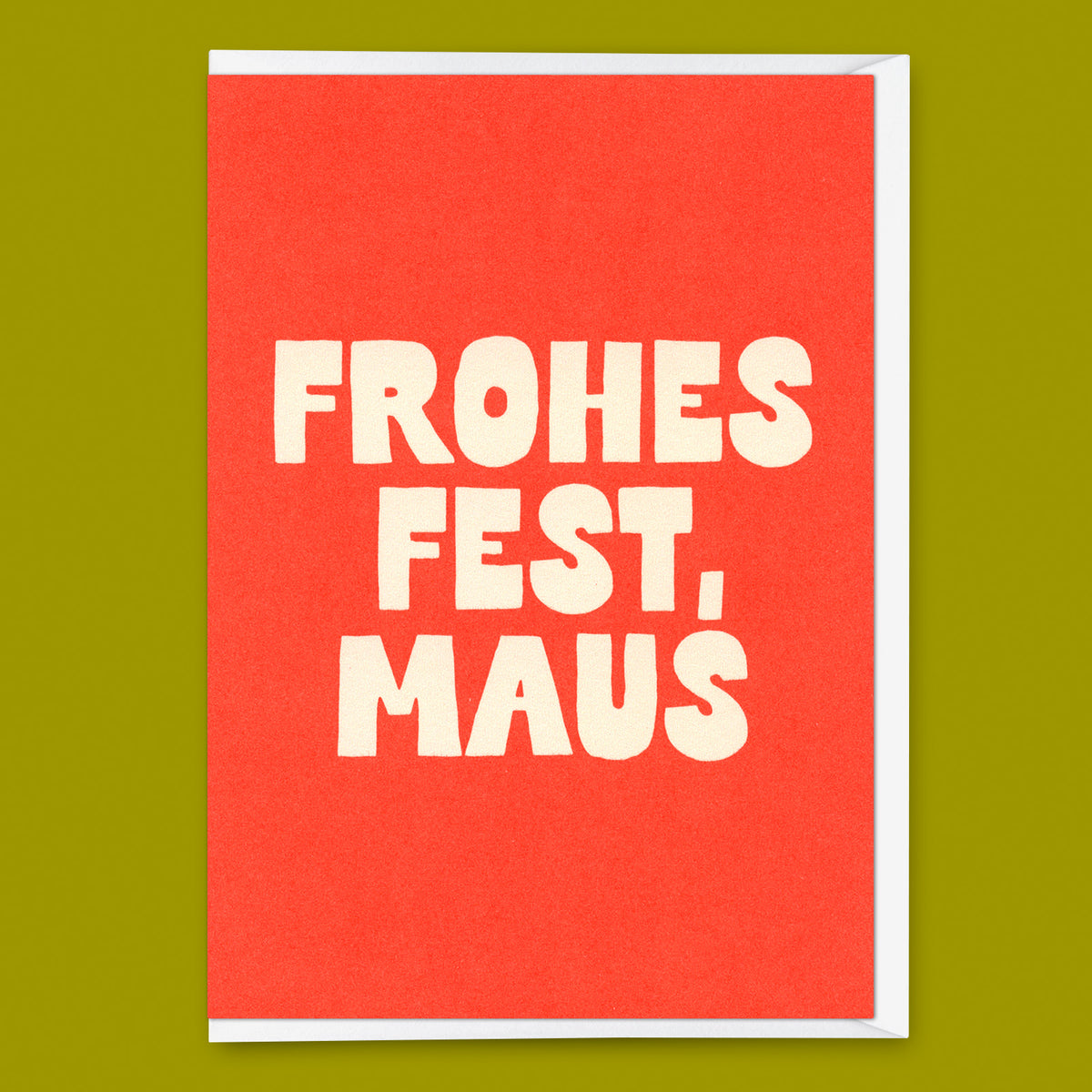 Deli Cards Grußkarte "Frohes Fest Maus" | Coole Klappkarte zu Weihnachten
