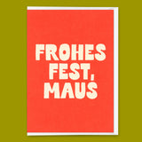 Deli Cards Grußkarte "Frohes Fest Maus" | Coole Klappkarte zu Weihnachten