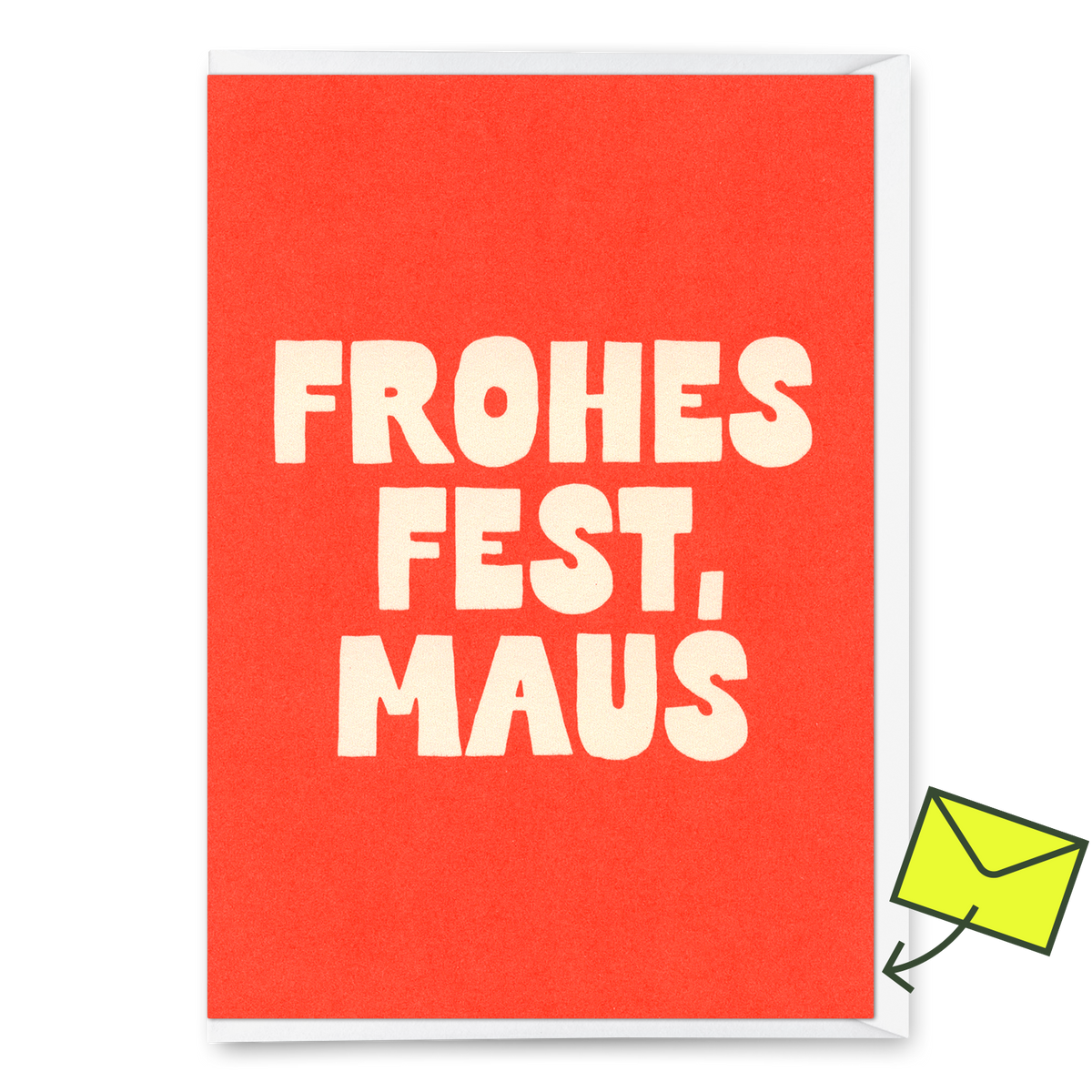 Deli Cards Grußkarte "Frohes Fest Maus" | Coole Klappkarte zu Weihnachten