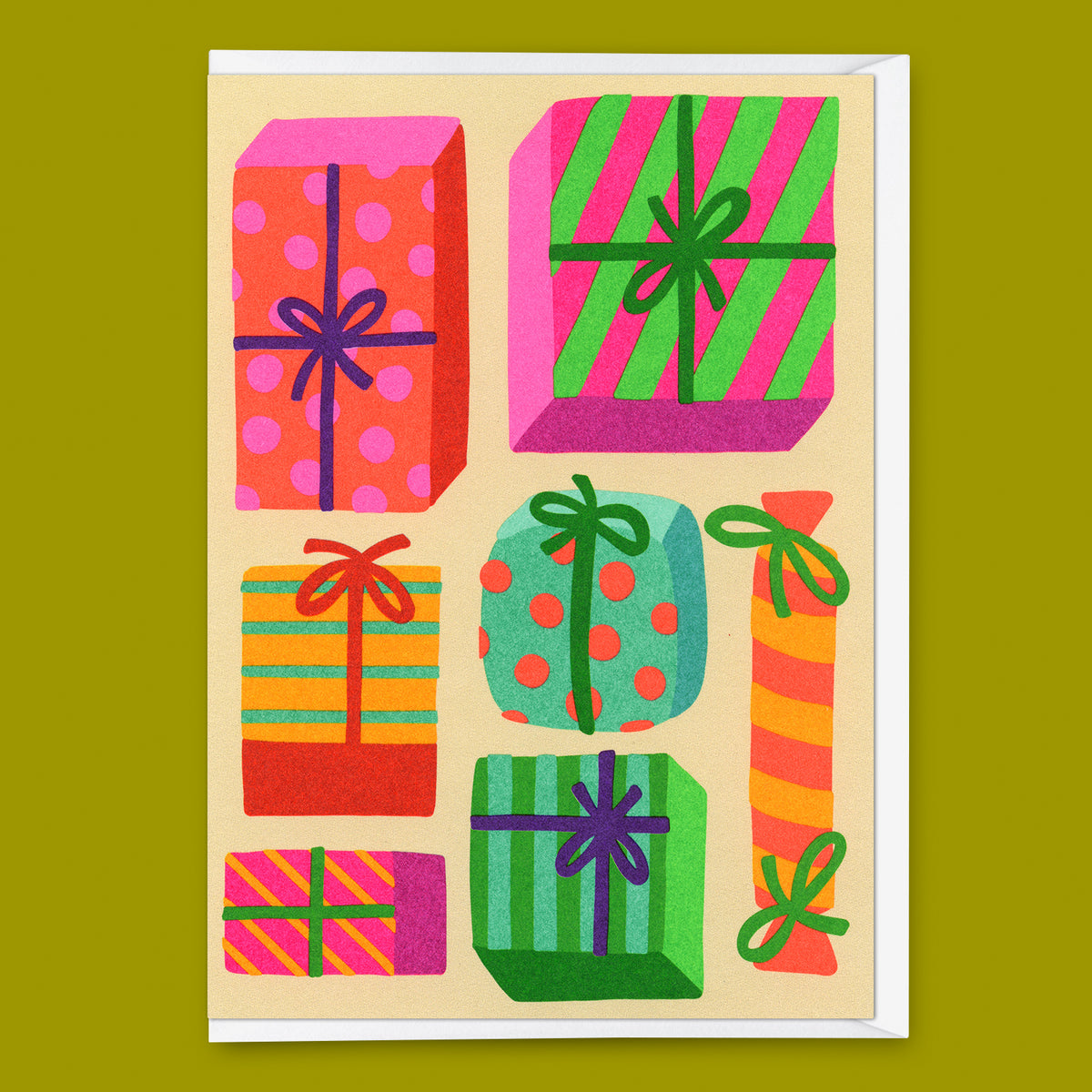 Deli Cards Grußkarte "Geschenke Geschenke" | Besondere Klappkarte zu Weihnachten