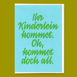 Deli Cards Grußkarte "Ihr Kinderlein kommet Typo" | Schöne Klappkarte zu Weihnachten