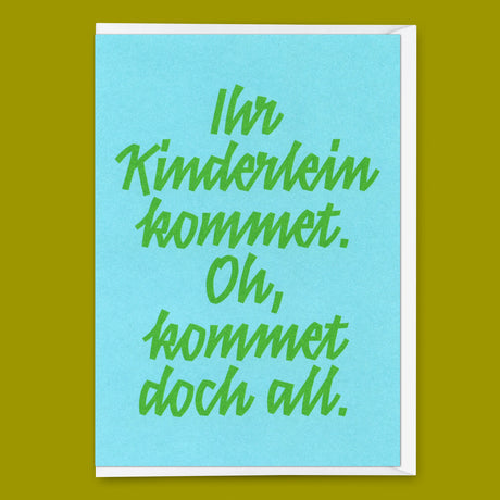 Deli Cards Grußkarte "Ihr Kinderlein kommet Typo" | Schöne Klappkarte zu Weihnachten