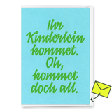 Deli Cards Grußkarte "Ihr Kinderlein kommet Typo" | Schöne Klappkarte zu Weihnachten