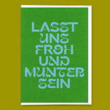 Deli Cards Grußkarte "Lasst uns froh und munter sein Huge Type" | Ausgefallene Klappkarte zu Weihnachten