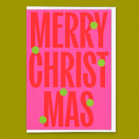 Deli Cards Grußkarte "Merry Christmas Huge Type" | Coole Klappkarte zu Weihnachten